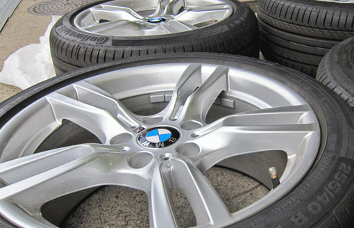 BMW3の純正ﾎｲｰﾙをガンメタに塗装
