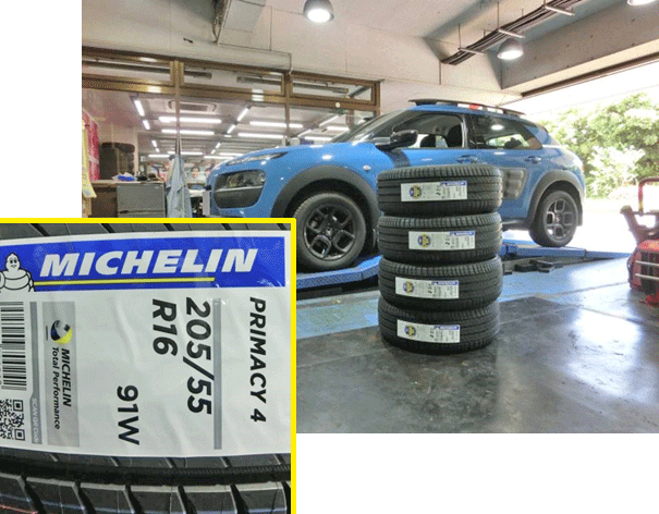 シトロエン　C4カクタスのタイヤ交換