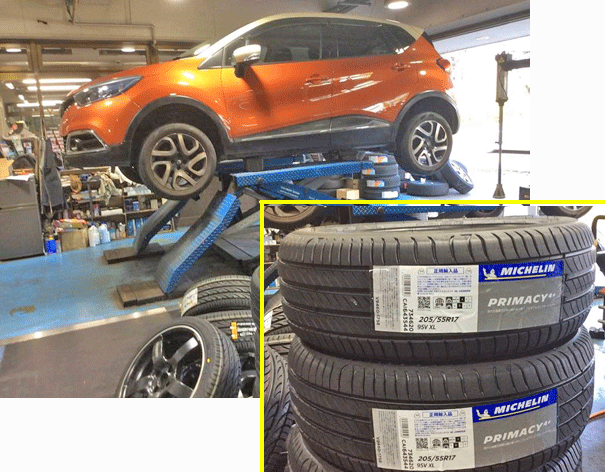 ルノー・チャプターのタイヤ交換　選んだタイヤは、ミシュランのプライマシー4プラスでした