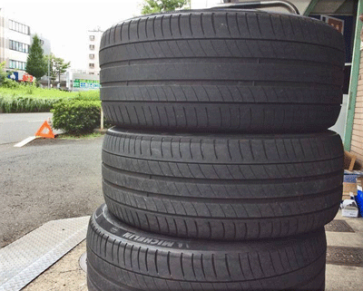 メルセデスベンツC350Eのタイヤ交換　選んだタイヤは、ミシュランノプライマシー3　ZP　MOﾏｰｸ付き