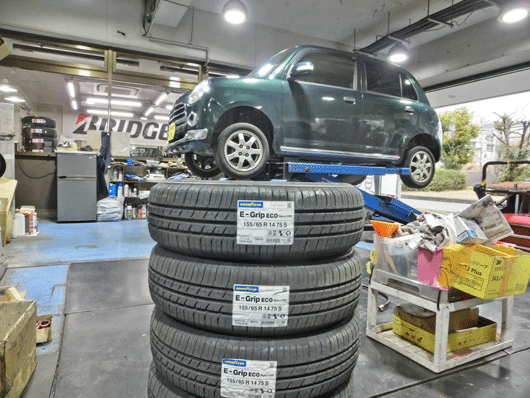 ダイハツ・ミラジーノのタイヤ交換　選んだタイヤは、グッドイヤーのエフィエイントグリップ　エコEG01でした