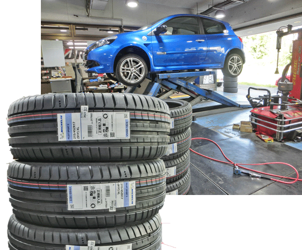 ルノー・ルーテシアRSのタイヤ交換　選んだタイヤは、ミシュランのパイロットスポーツ5でした