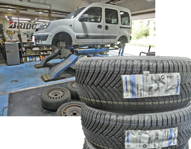 ルノー・カングーのタイヤ交換をしました　選んだタイヤは、ミシュランのクロスクライメート＋でした